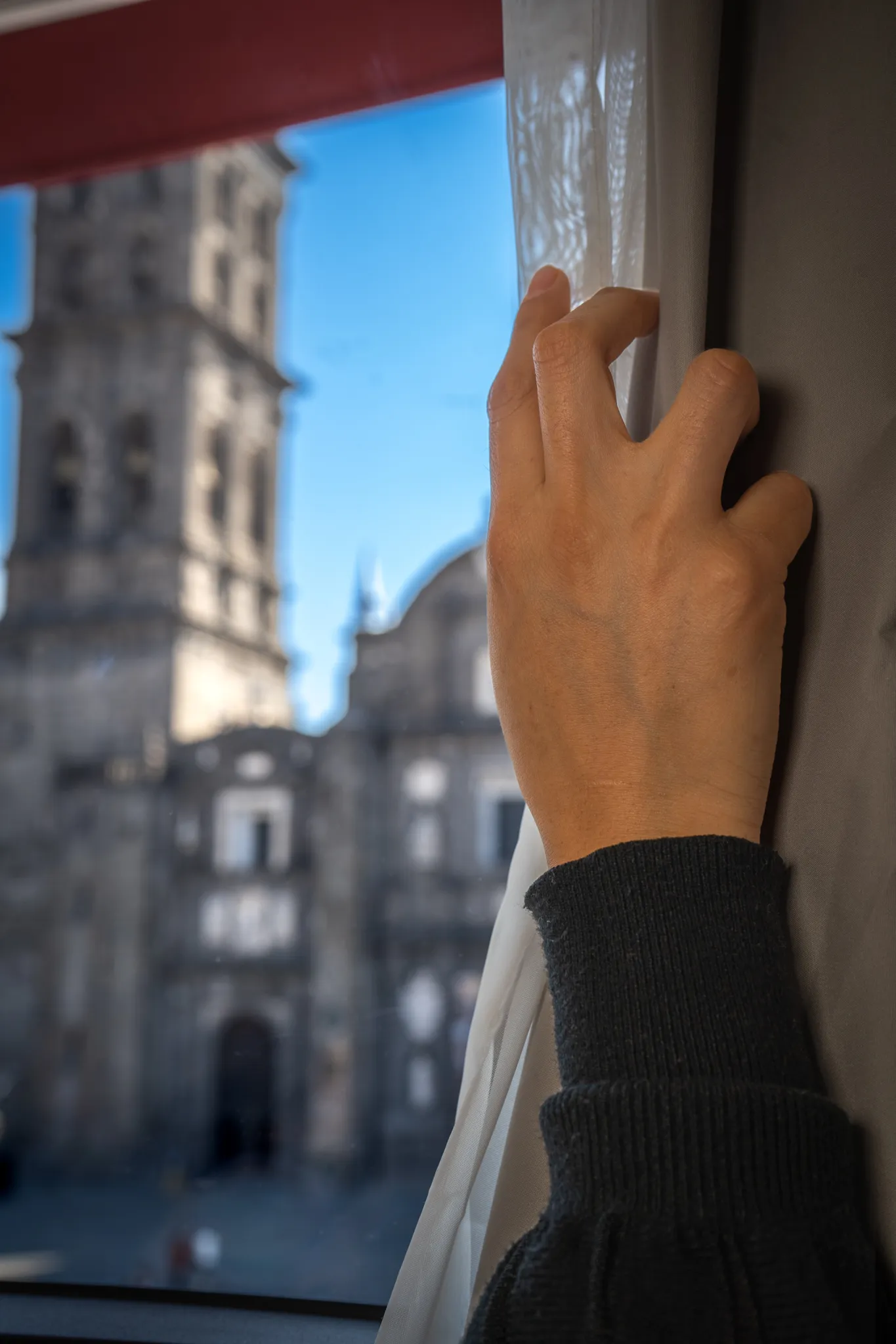 Vista a la Catedral de Puebla desde la habitación